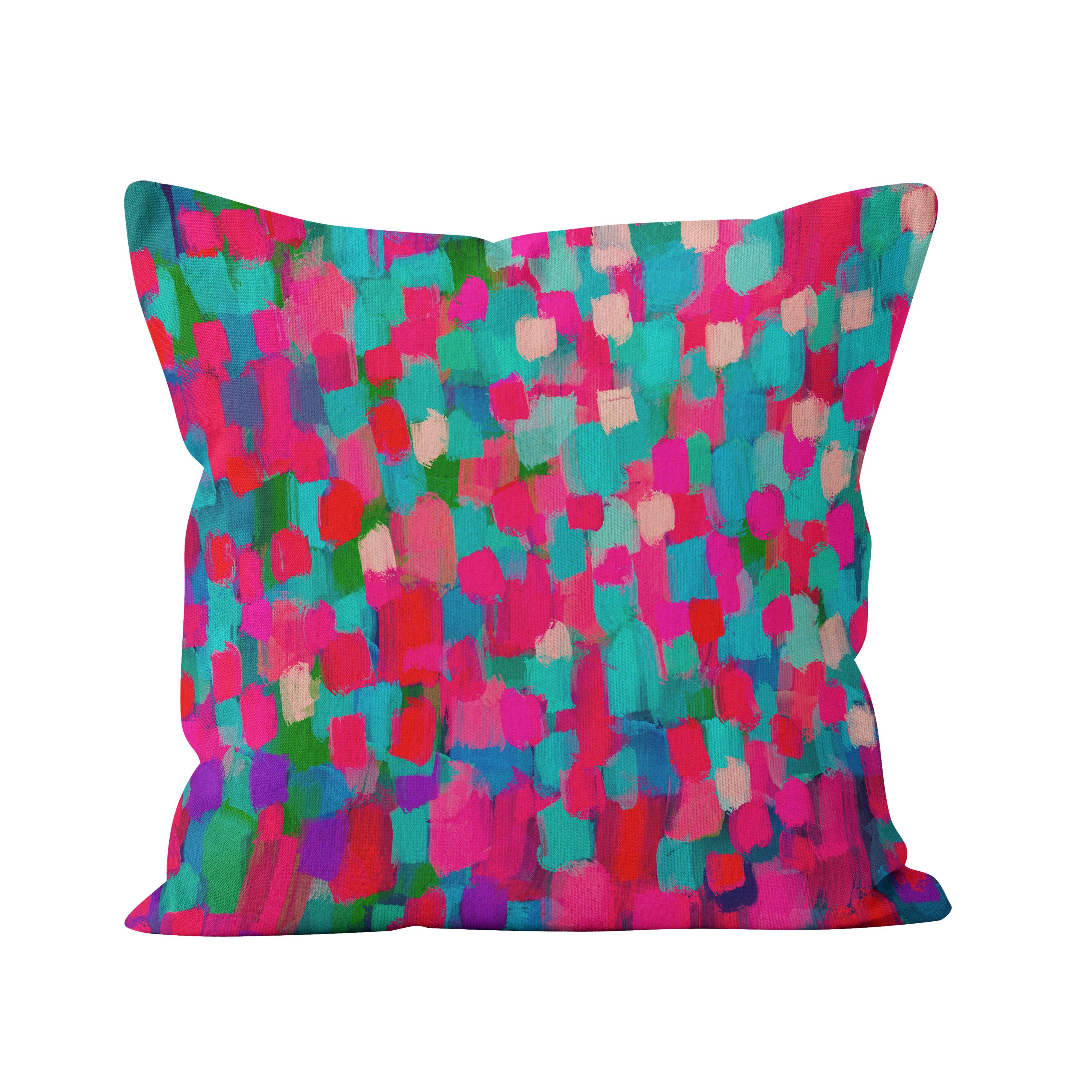 Confetti Pink & Blue Cushion - Louise Mead