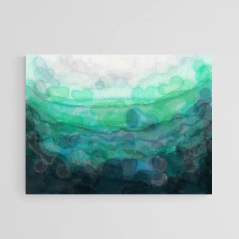 Teal 'Serenity' Canvas Print - Louise Mead