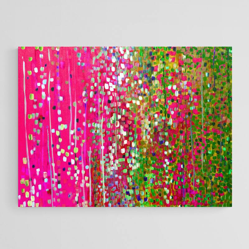 Pink & Green Canvas Print - Louise Mead