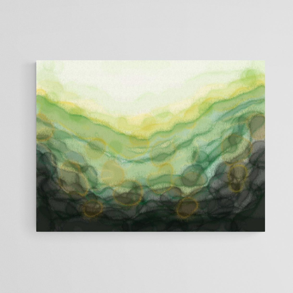 Green 'Serenity' Canvas Print - Louise Mead