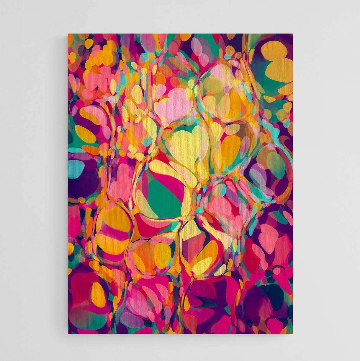 'Joy' Colourful Abstract Canvas Print | Canvas Print | Louise Mead