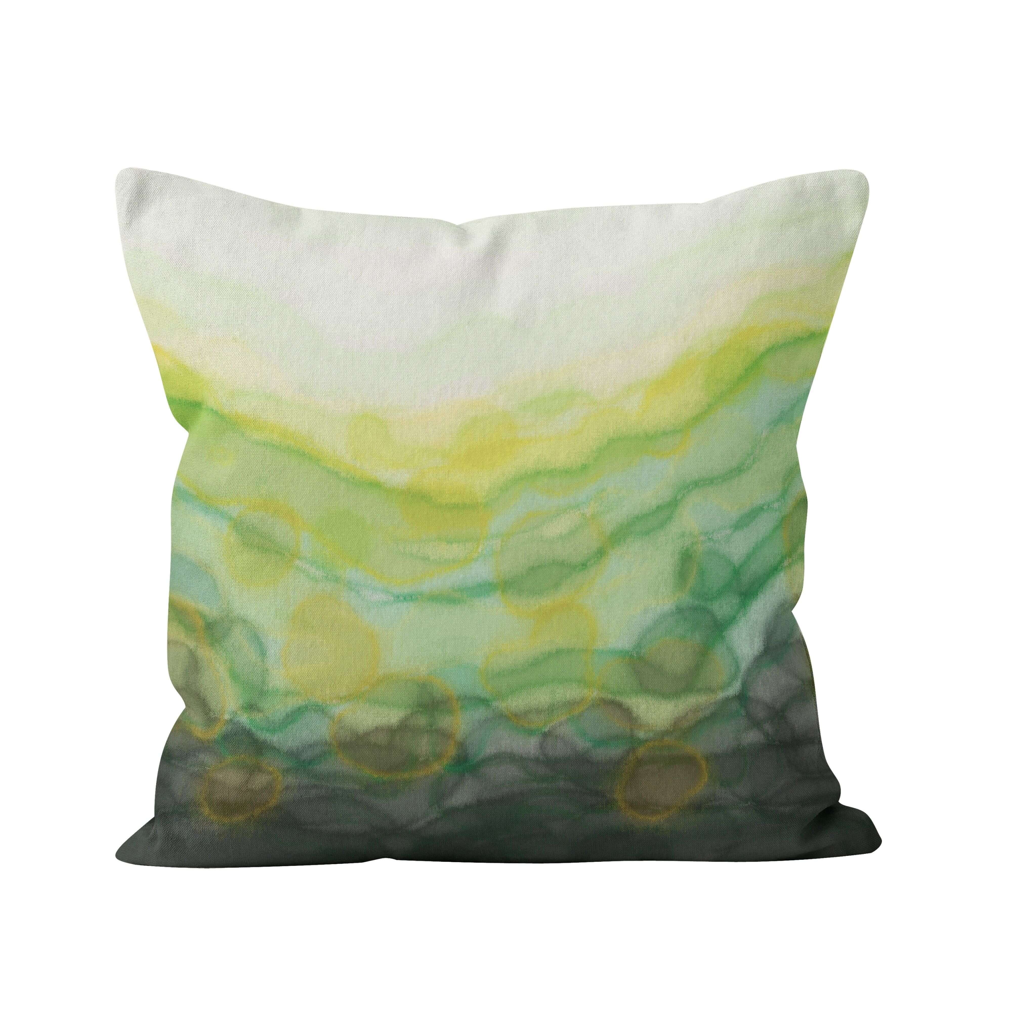 'Serenity' Green Cushion - Louise Mead