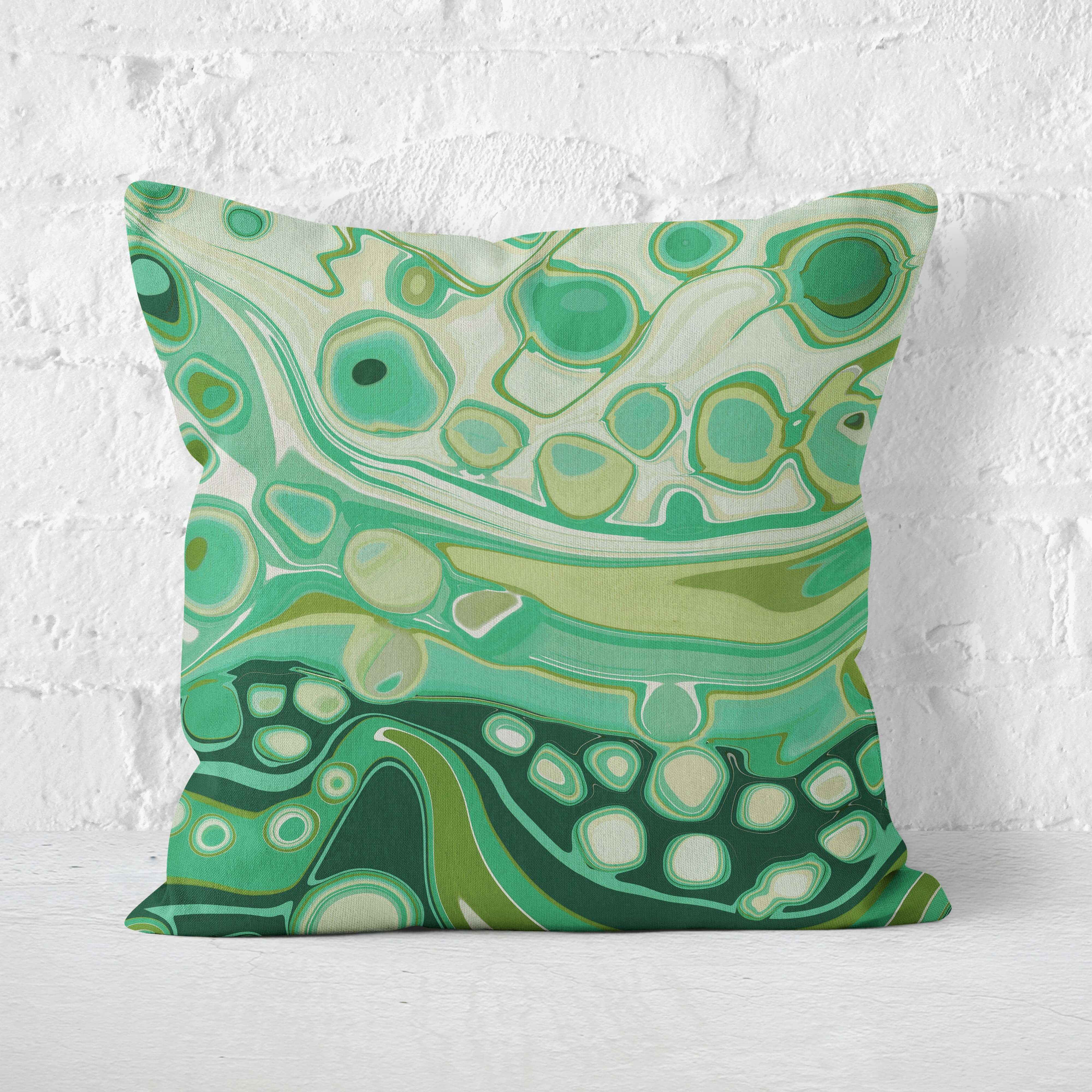 'Mpjito' Green Cushion - Louise Mead