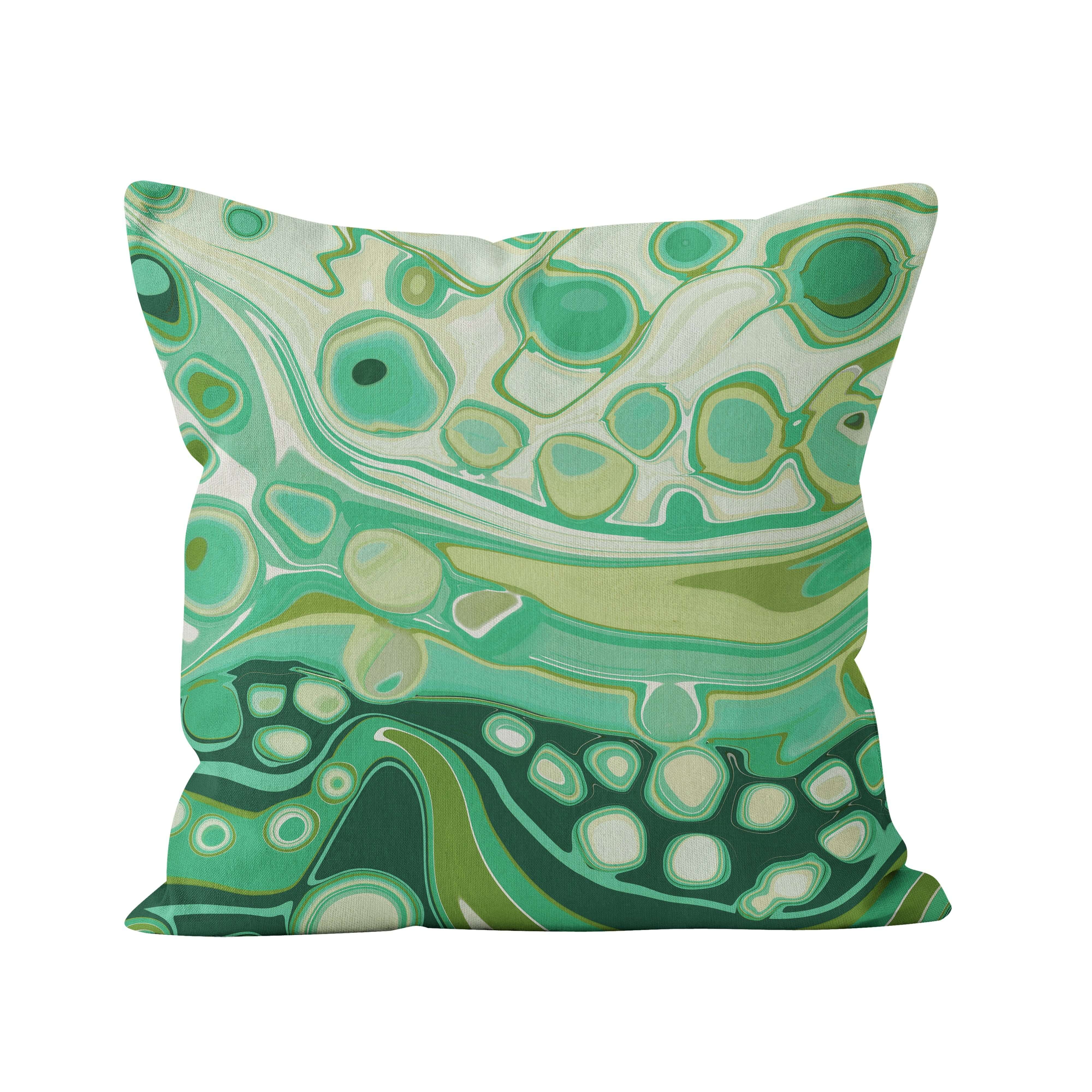 'Mpjito' Green Cushion - Louise Mead