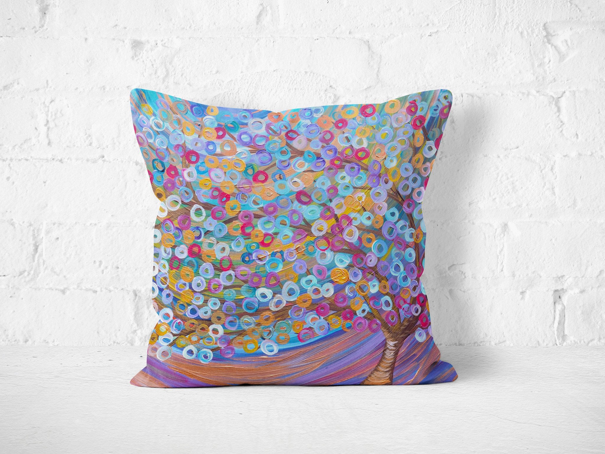 Purple Tree Pillow - Louise Mead