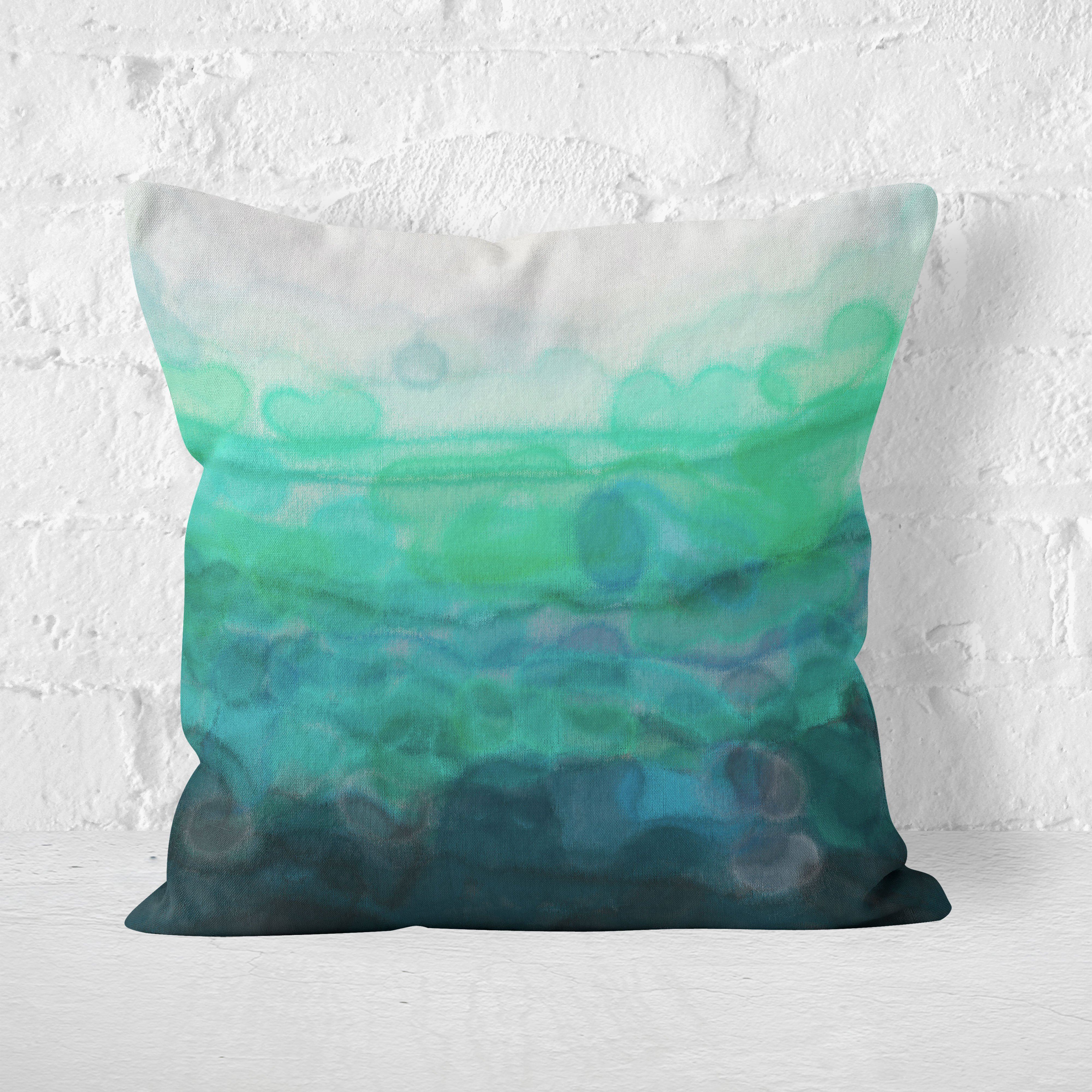 Teal 'Serenity' Cushion - Louise Mead