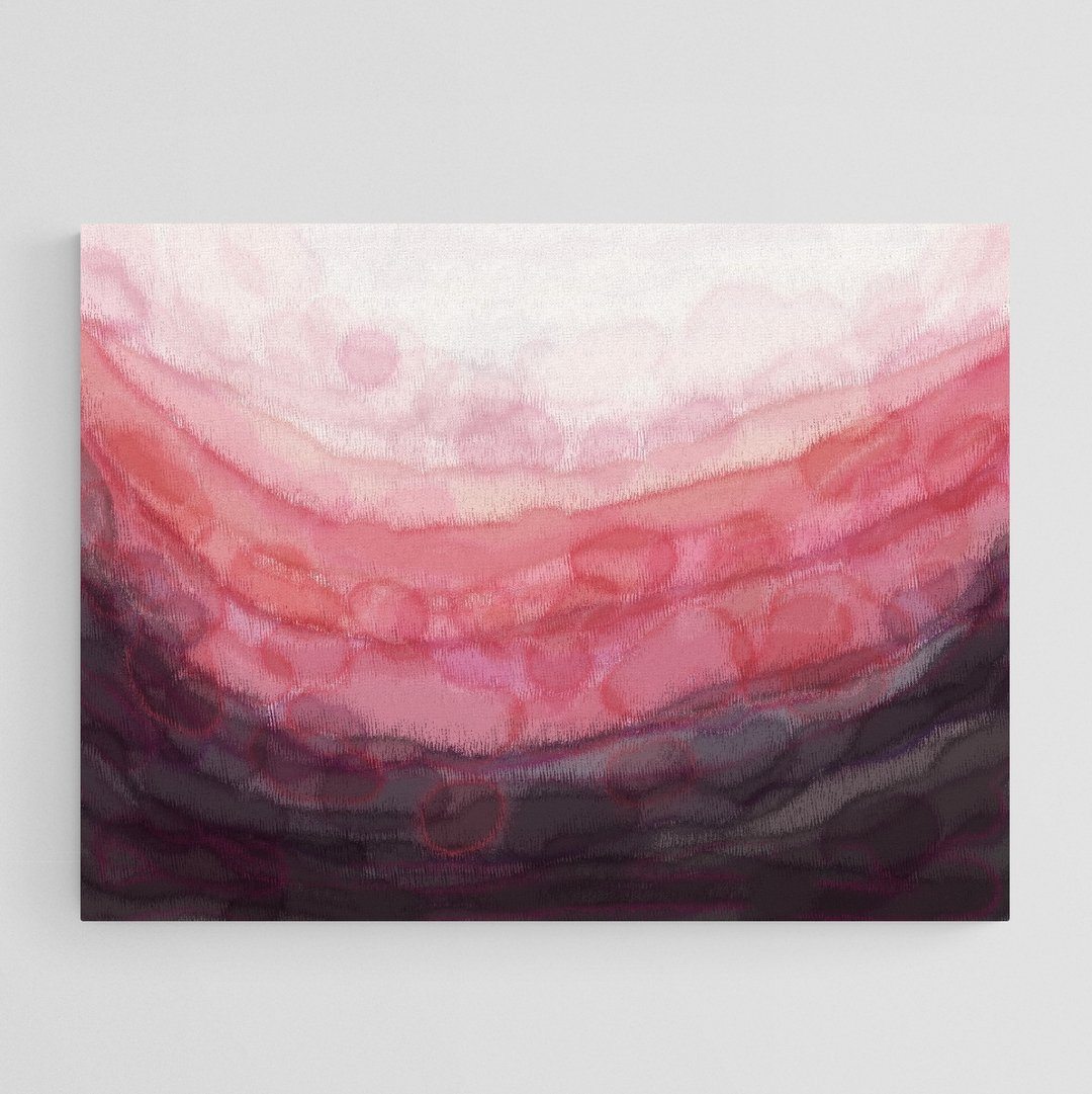 Pink 'Serenity' Canvas Print - Louise Mead