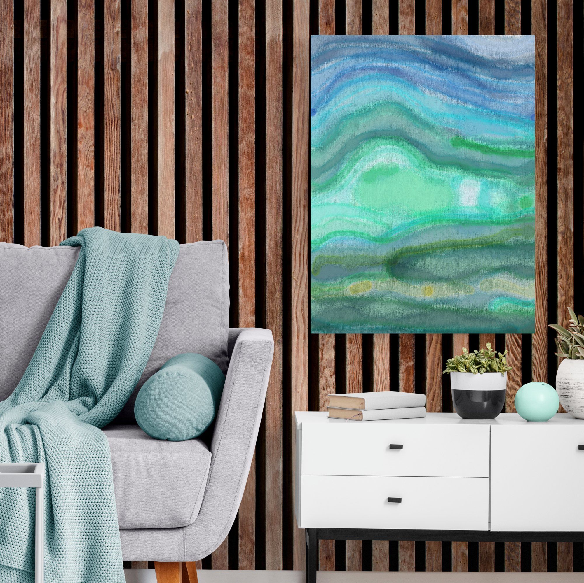 Serenity 'At Sea' Canvas Print - Louise Mead
