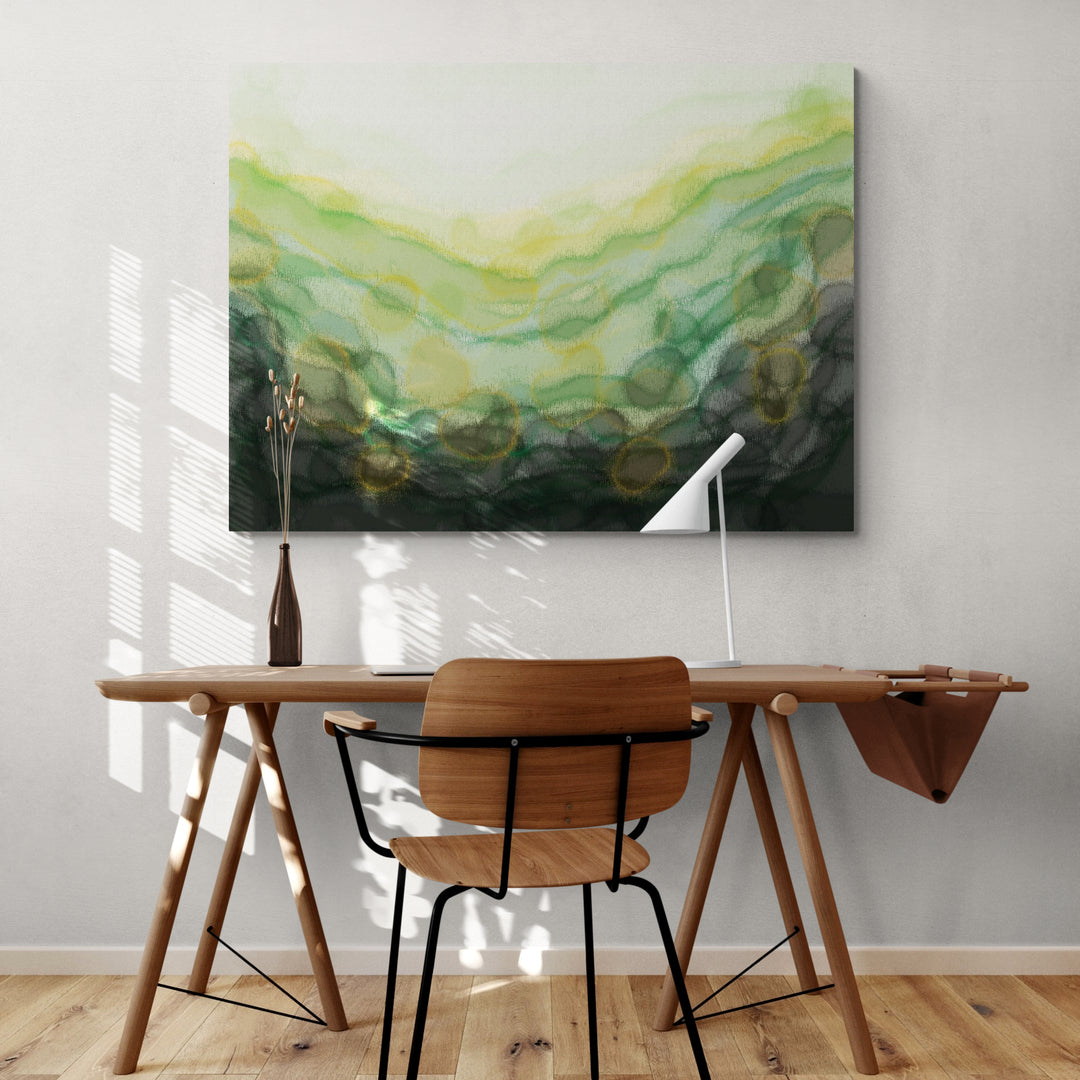 Green 'Serenity' Canvas Print - Louise Mead