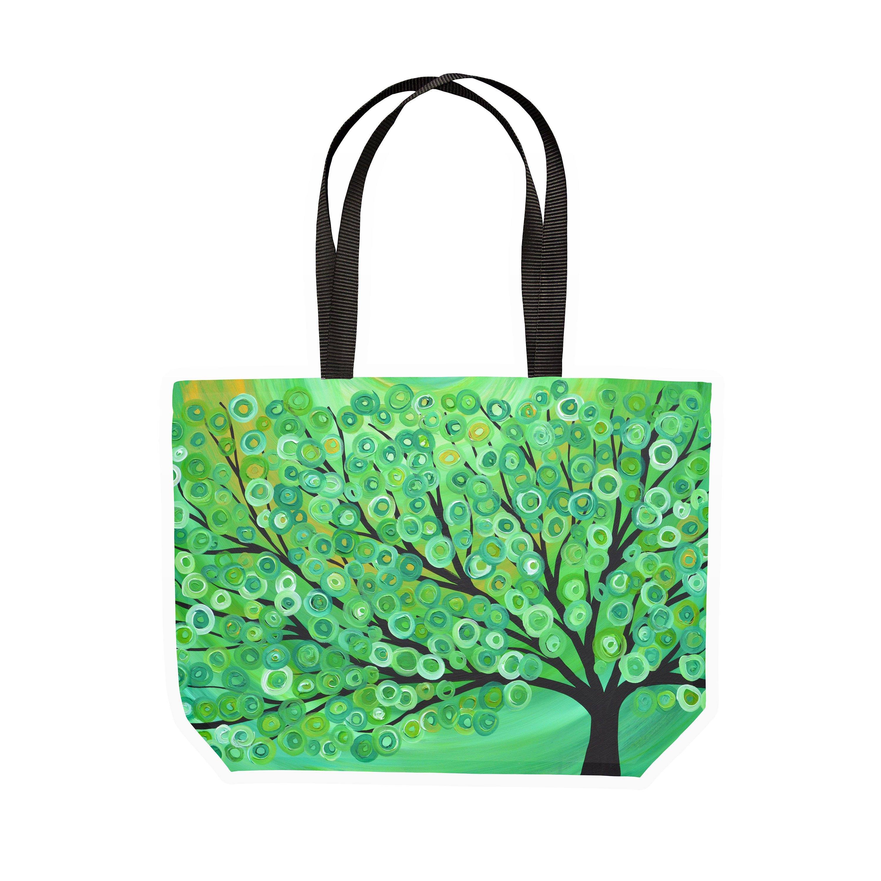 Green Tree Canvas Tote - Louise Mead