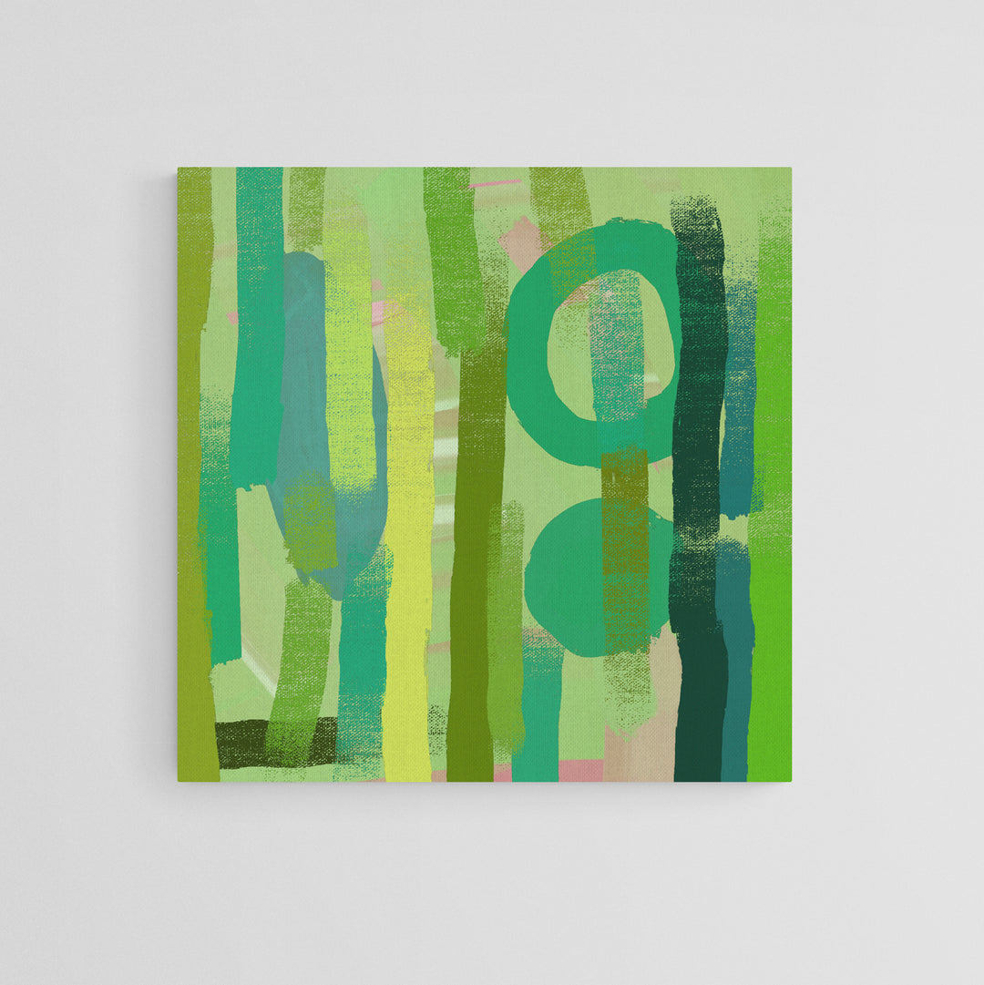 Cool Mint Green Abstract Canvas Print