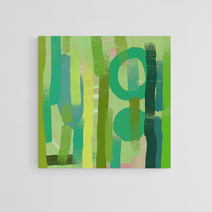Cool Mint Green Abstract Canvas Print