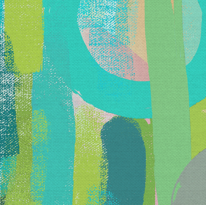 Peaceful Place Turquoise Abstract Canvas Print