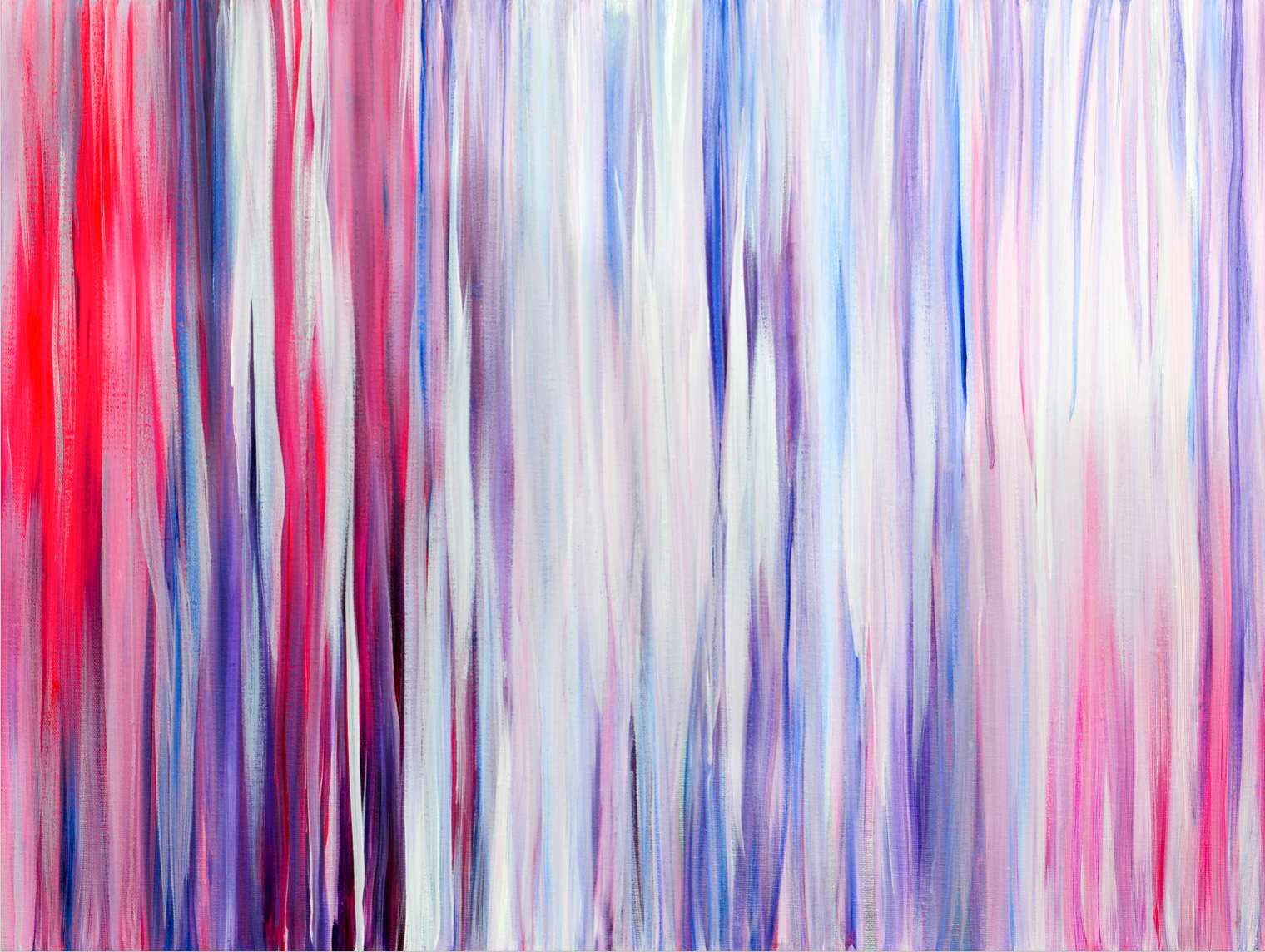 Candy Stripes Pastel Pink Lilac & Purple Abstract Minimalist Ombre Stripes Painting by Louise Mead