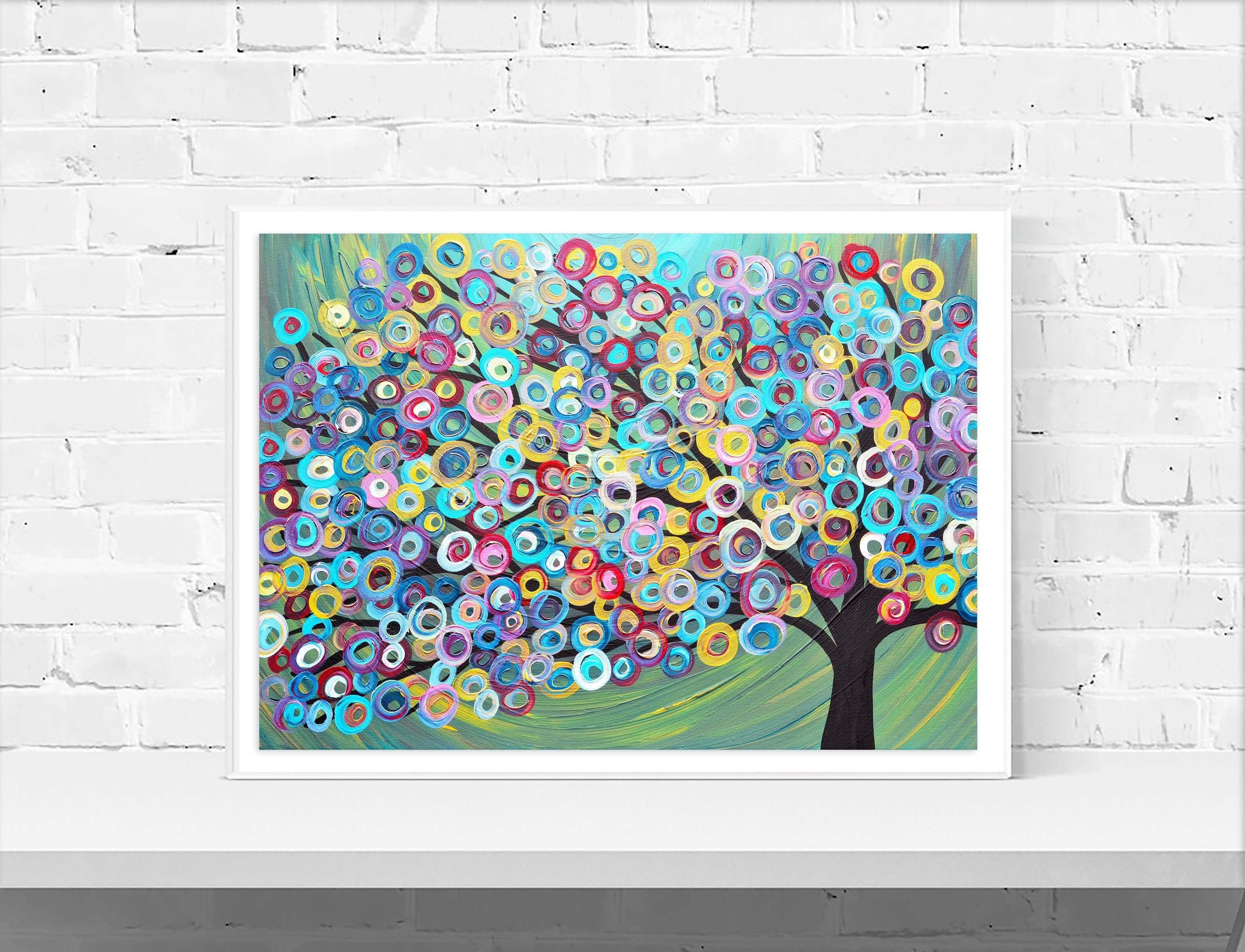 'Circus Tree' Abstract Wall Art Print - Louise Mead