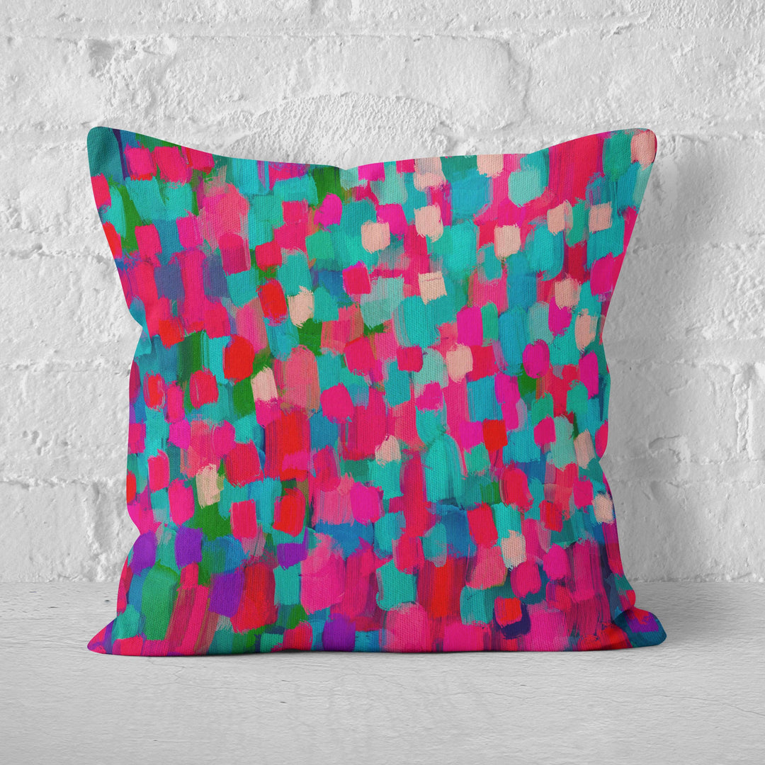 Confetti Pink & Blue Cushion