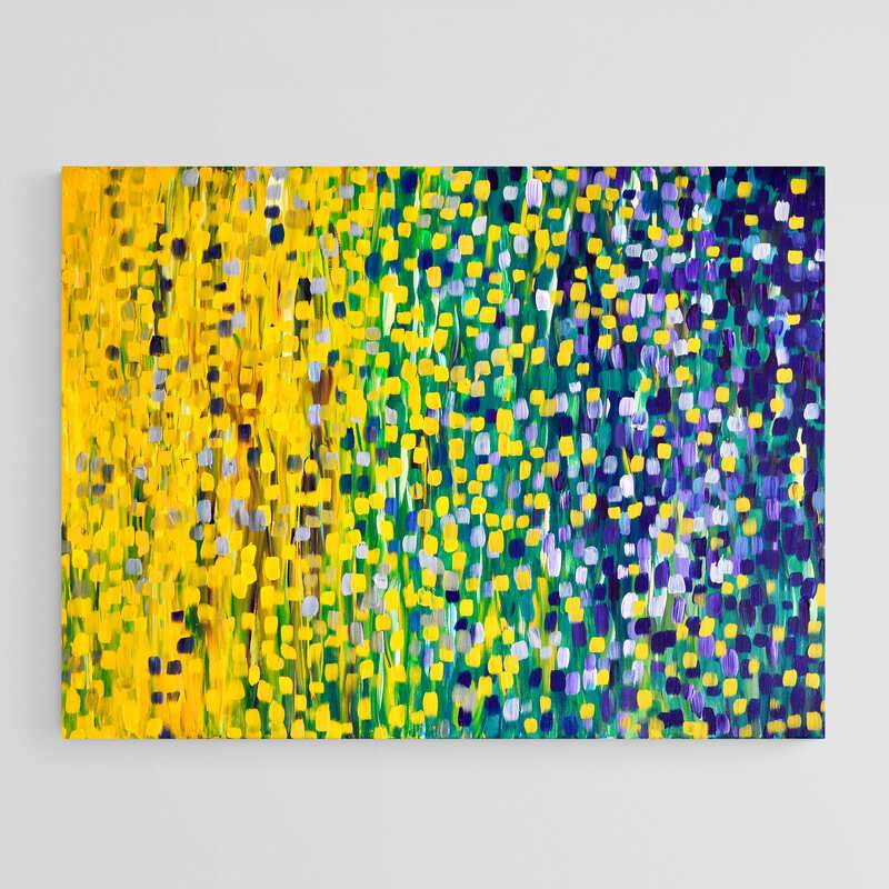 Summer Nights Abstract Impressionist Canvas Print by Louise Mead