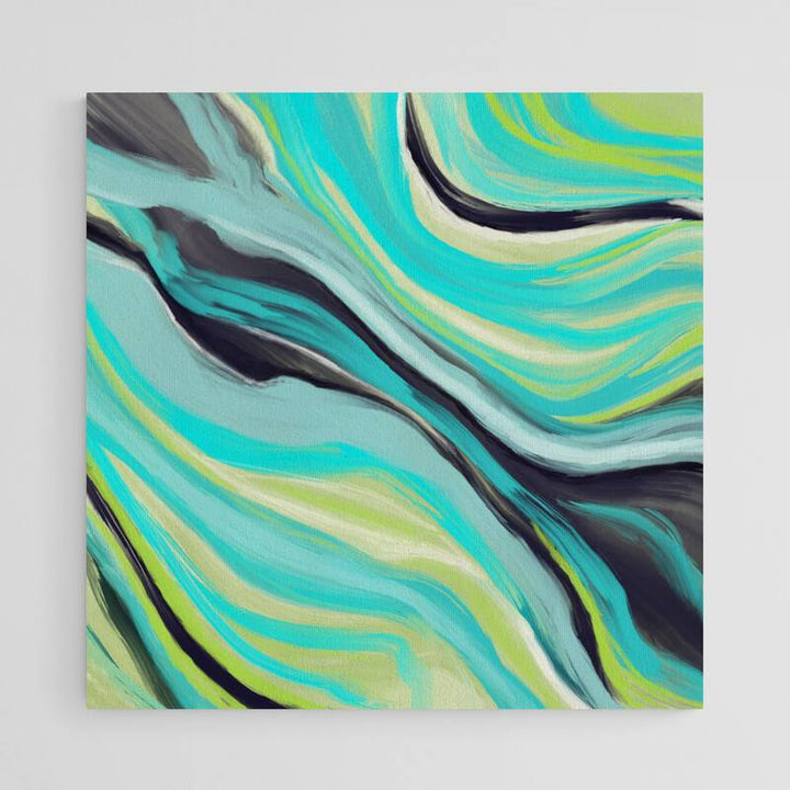 Rhythms Blue & Green Canvas Print - Louise Mead