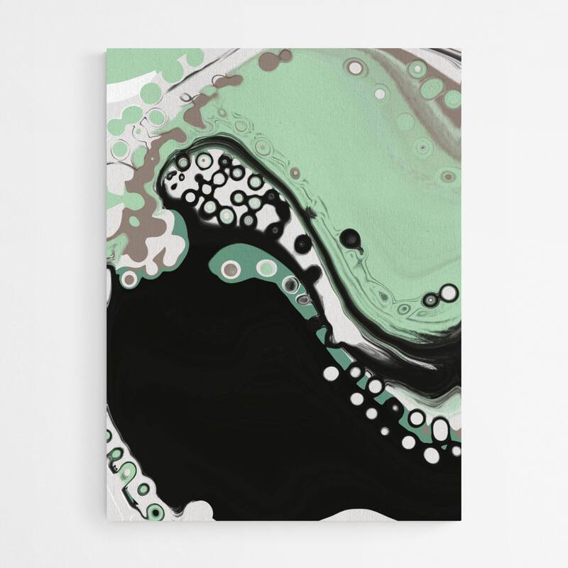 'Sweet Jade' Green Abstract Canvas Print