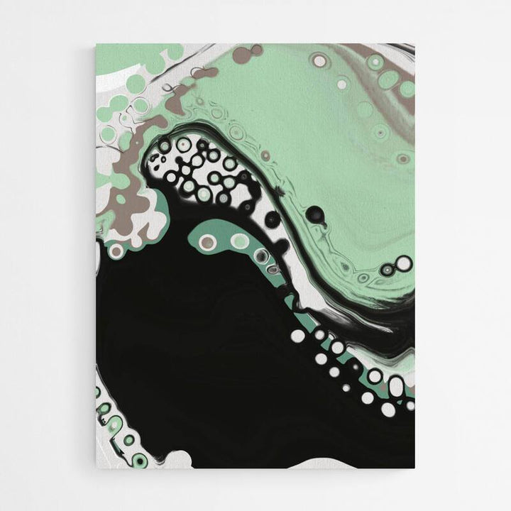 'Sweet Jade' Green Abstract Canvas Print - Louise Mead