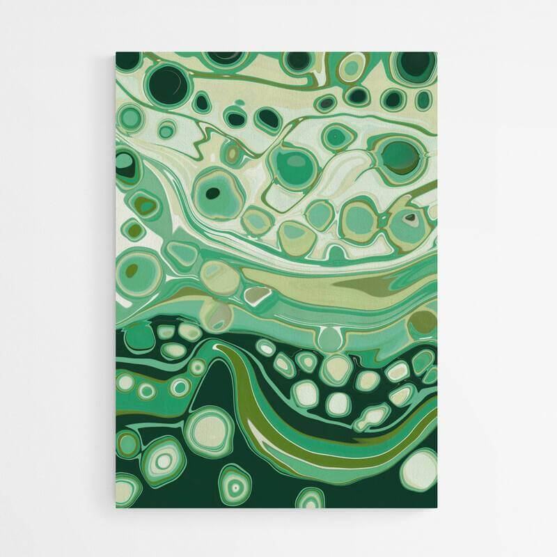 'Mojito' Green Abstract Canvas Print | Canvas Print | Louise Mead