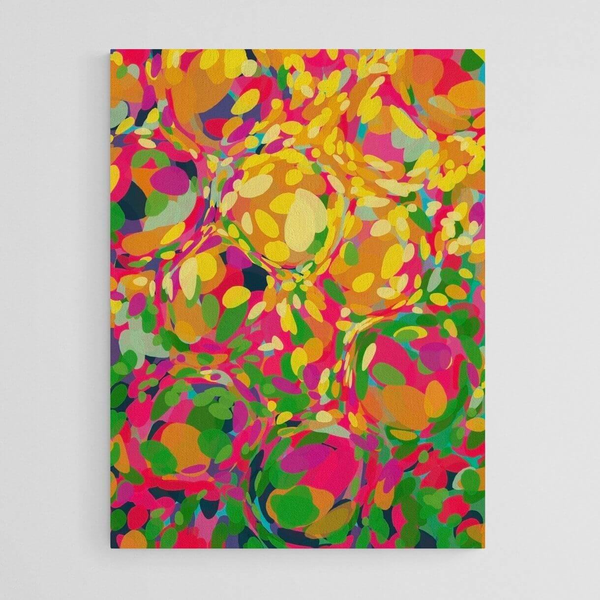 'Festival' Colourful Abstract Canvas Print | Canvas Print | Louise Mead