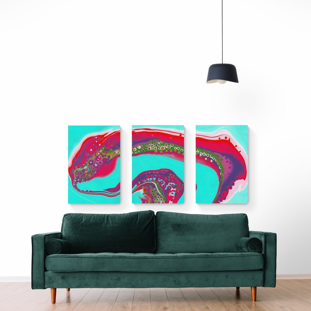 Flow Triptych Canvas Print