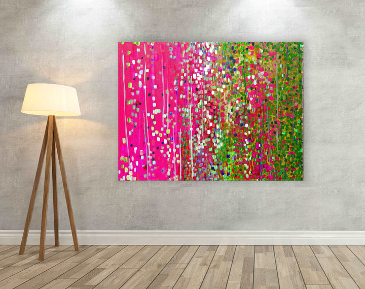 Pink & Green Canvas Print