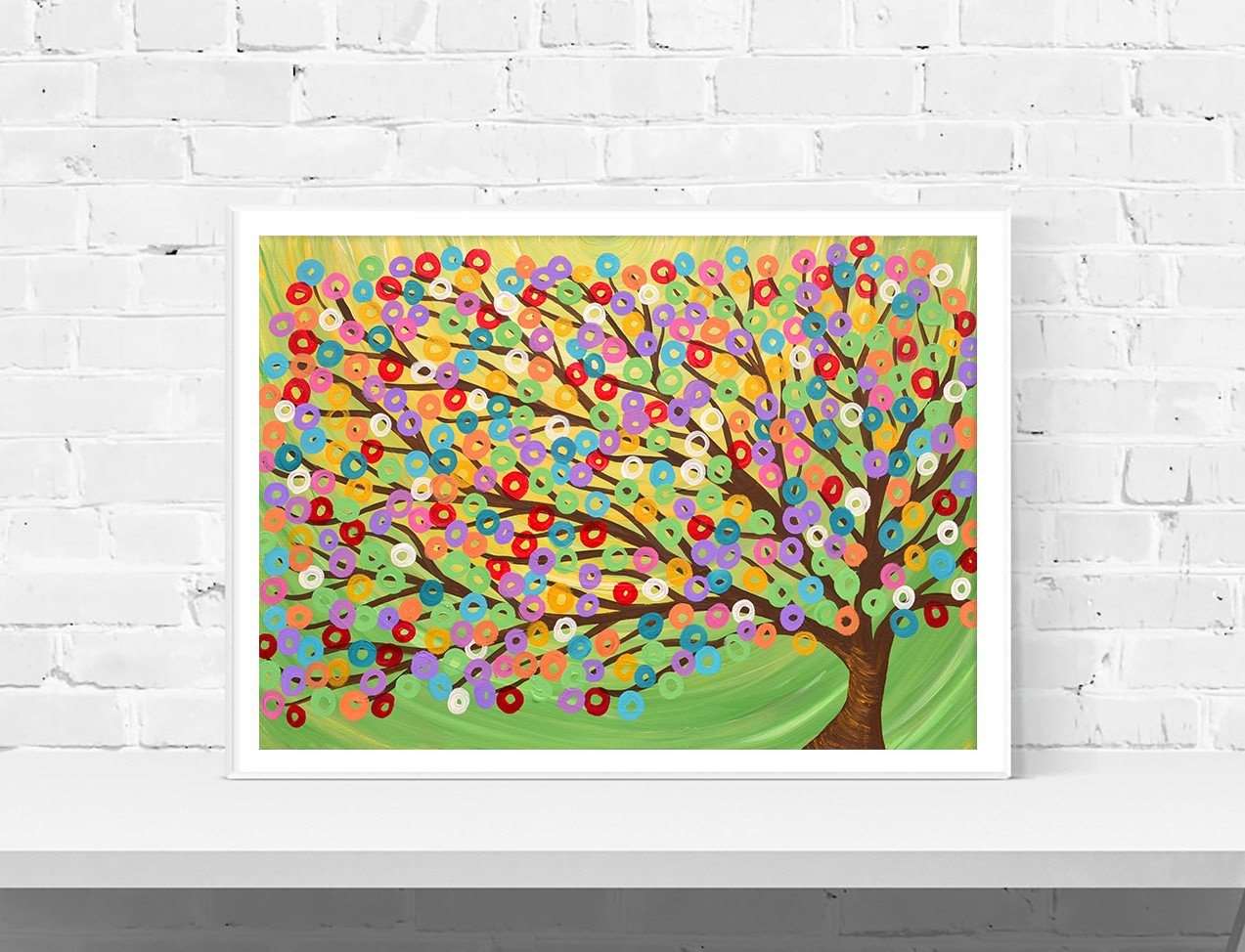 Green Tree Wall Art Print - Louise Mead