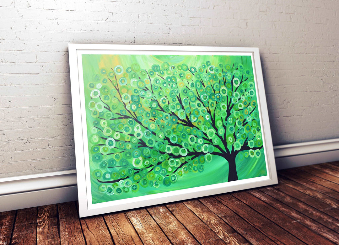 Green Tree Print - Louise Mead