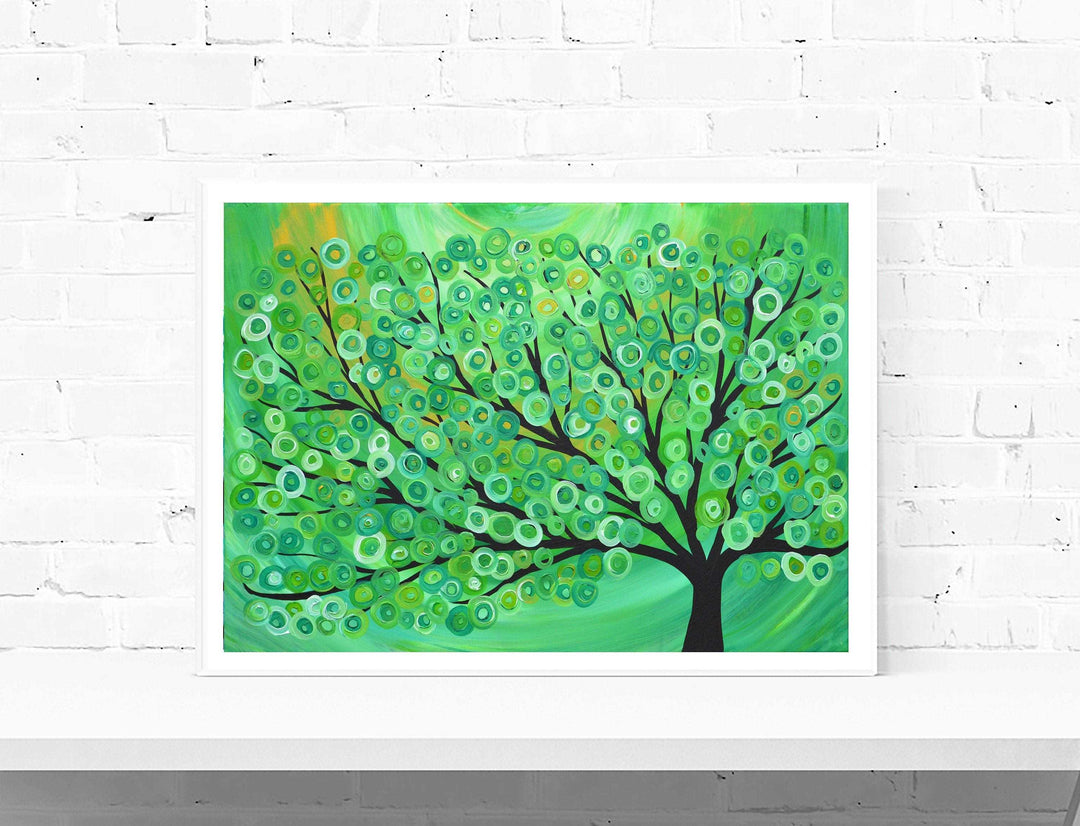 Green Tree Print - Louise Mead