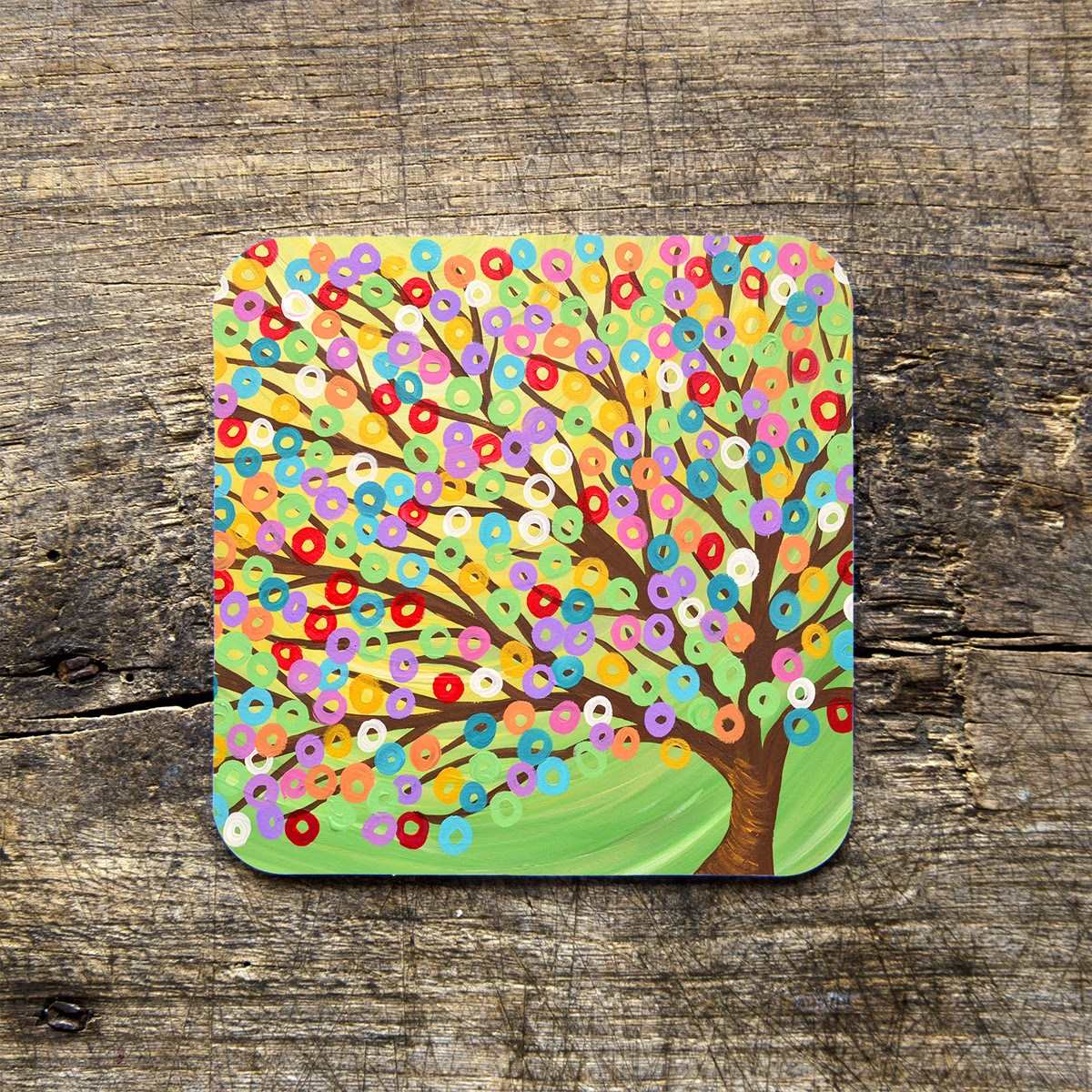 Green Tree Coasters - Louise Mead