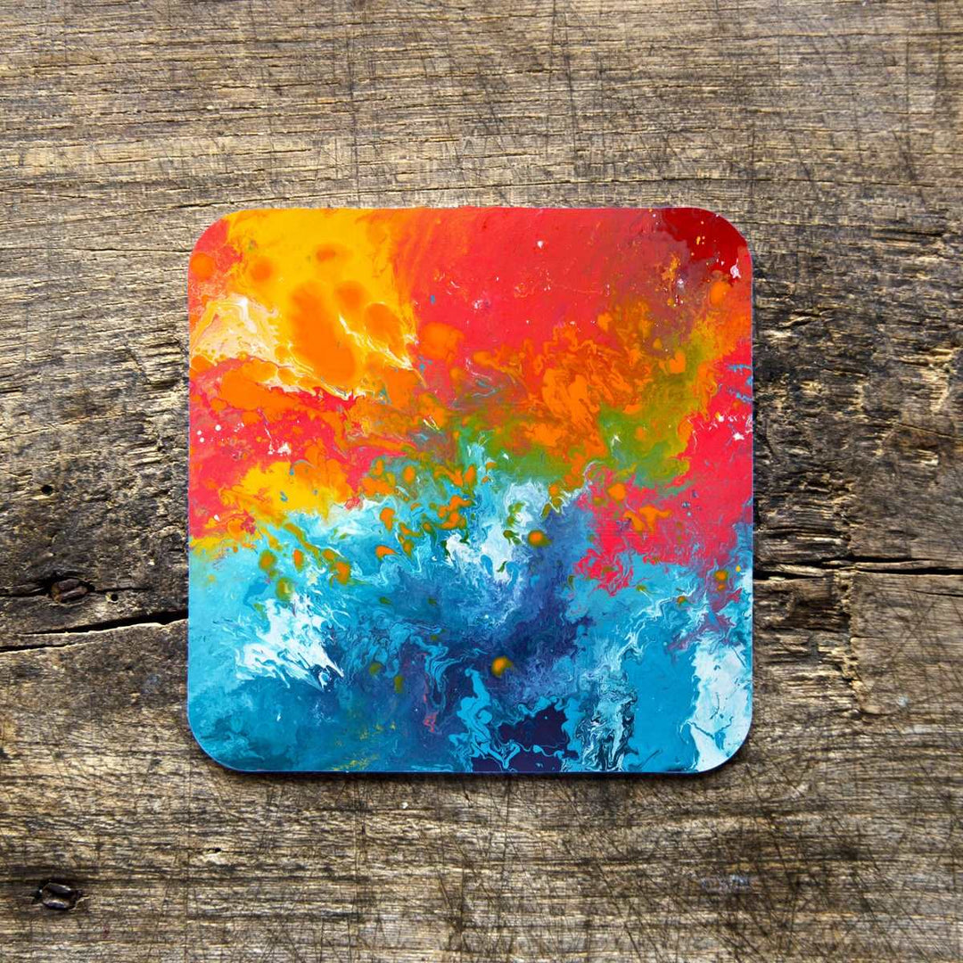 Orange & Blue Coasters - Louise Mead