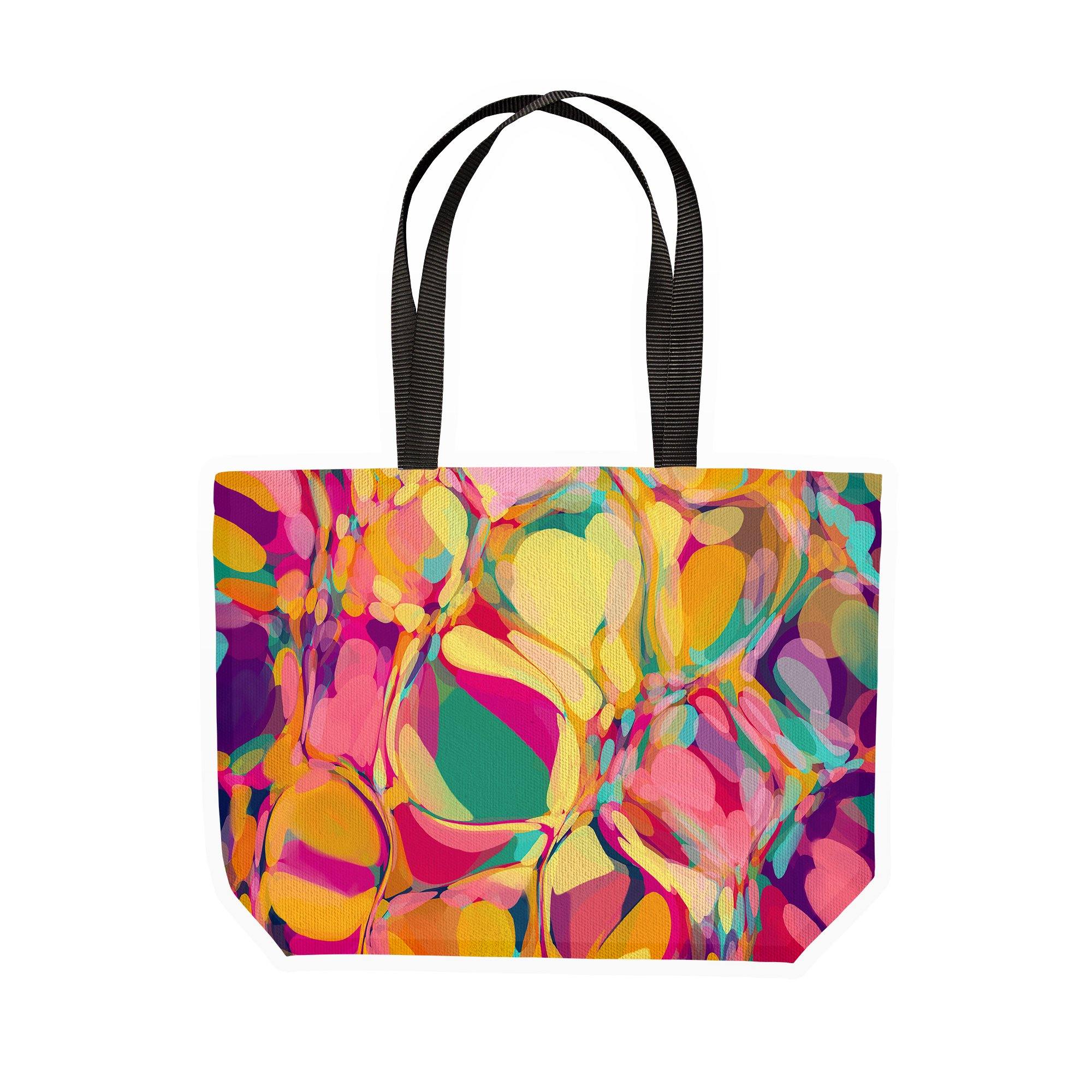 Joy Colourful Canvas Shopping Tote Bag - Louise Mead