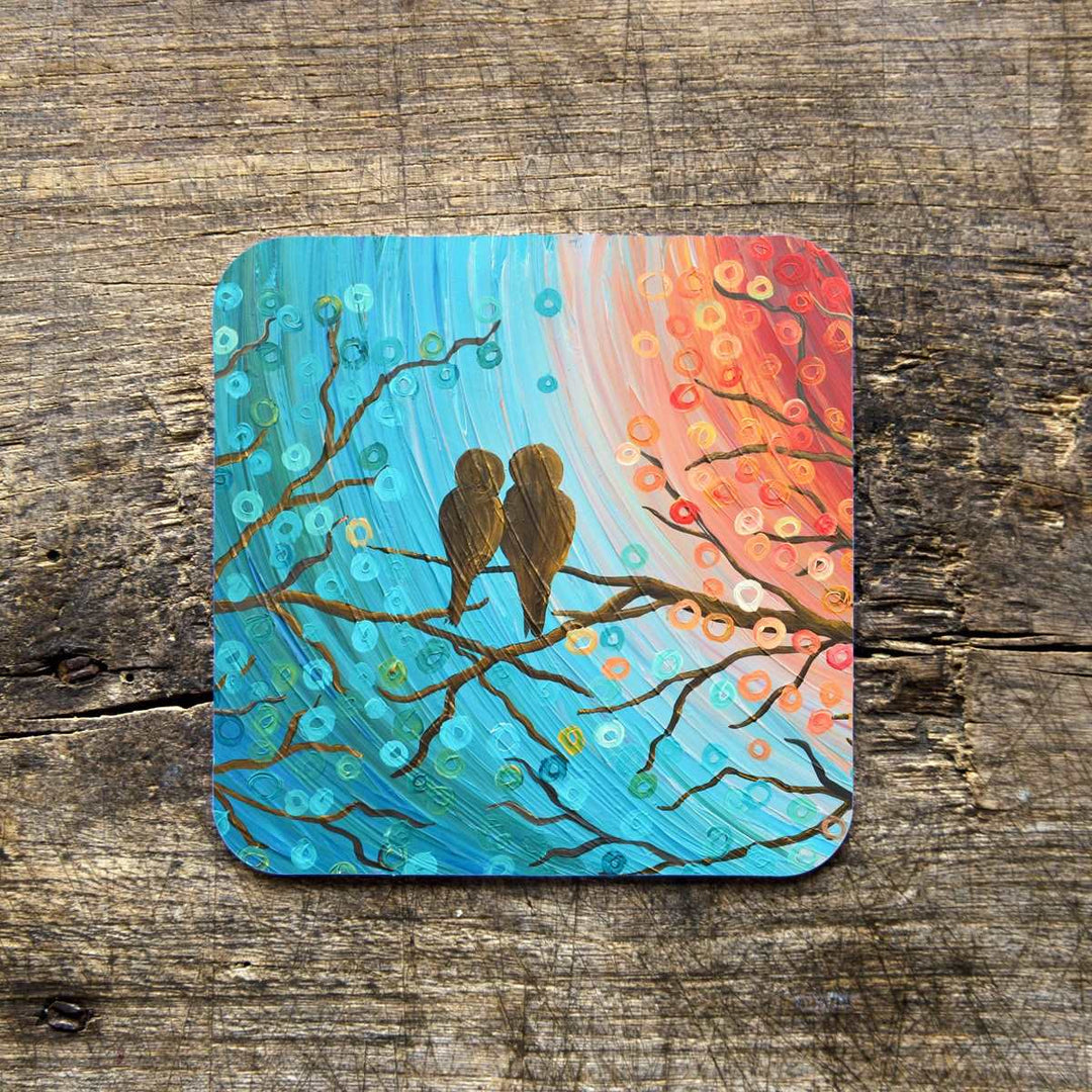 Lovebirds Coasters - Louise Mead