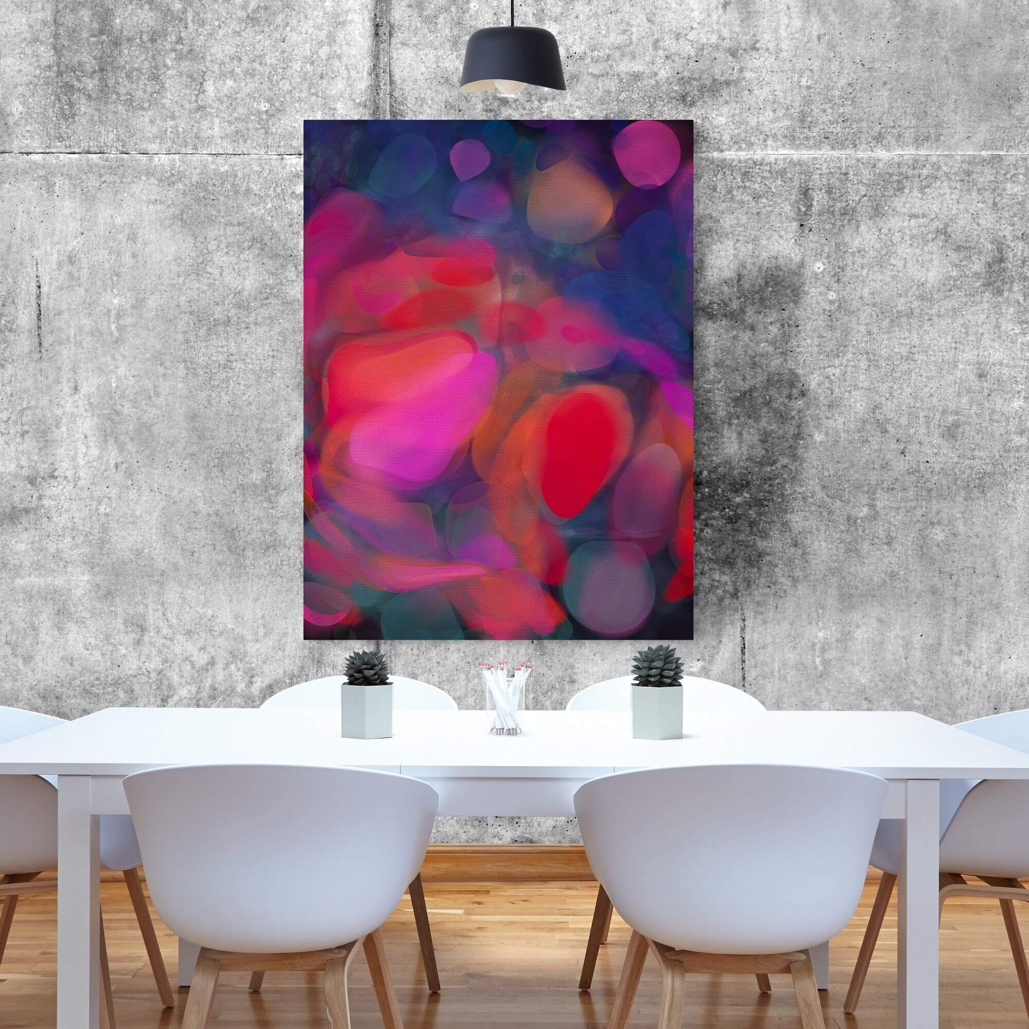 'Orbs' Abstract Canvas Print - Louise Mead