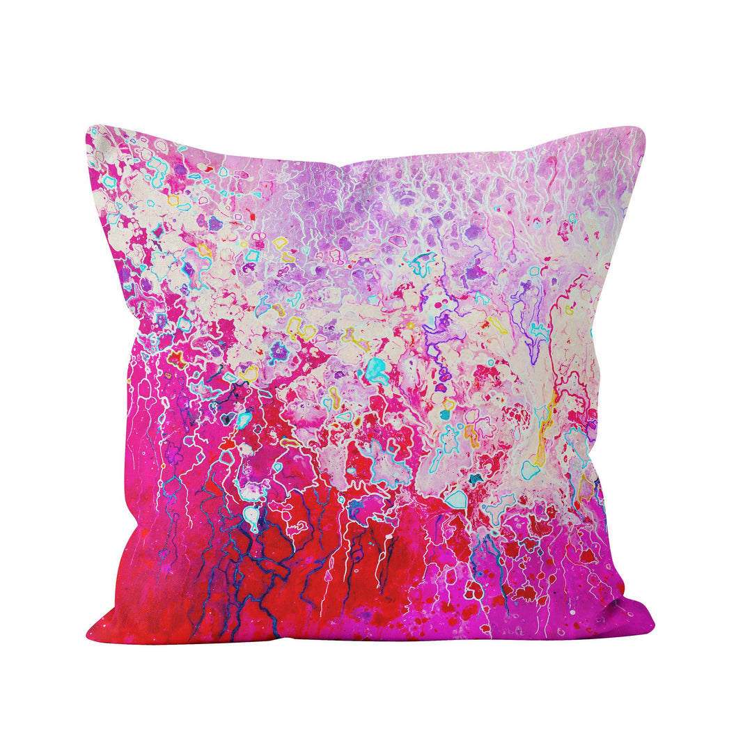 Pink Abstract Pillow - Louise Mead