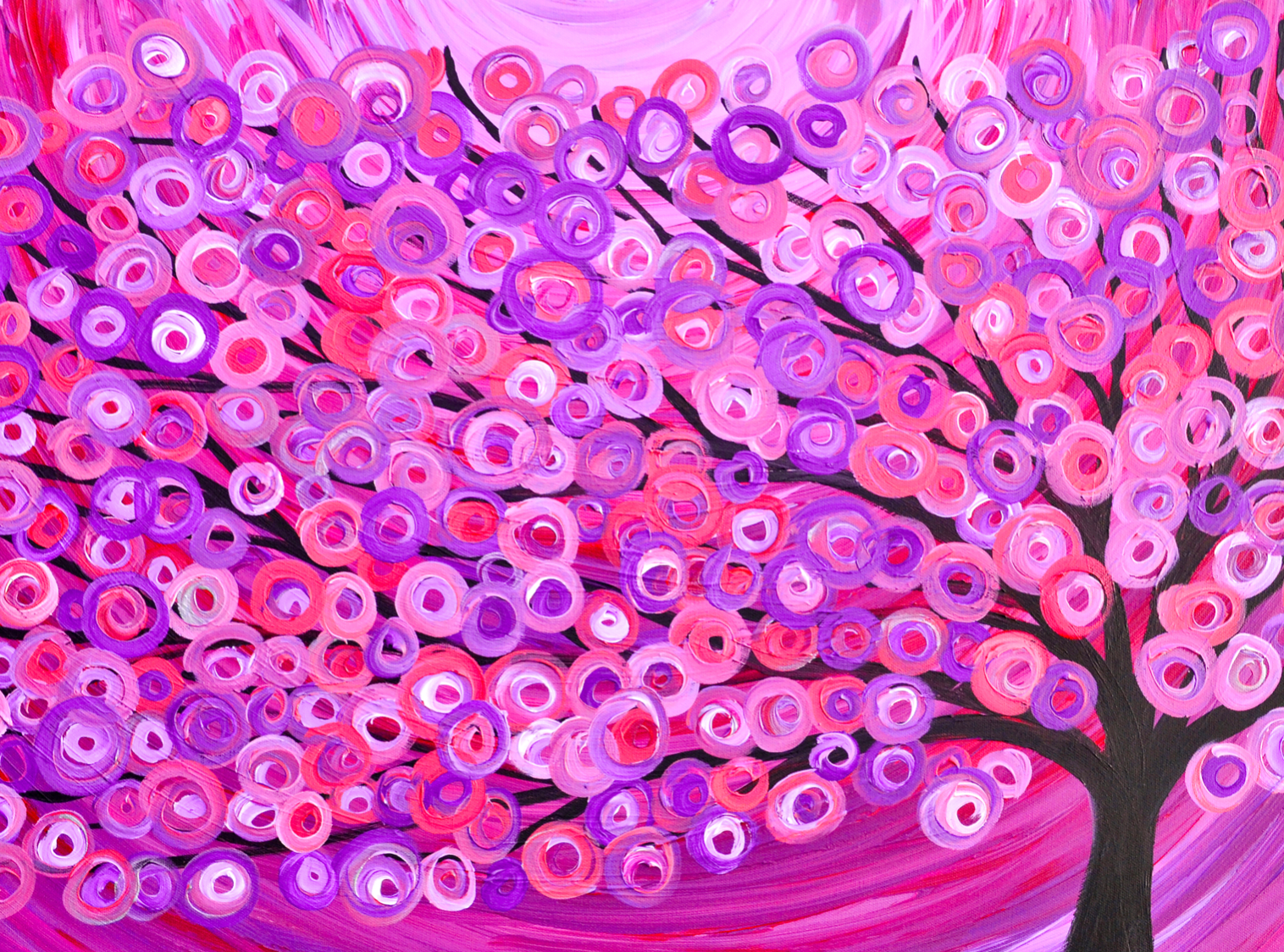 Pink Tree Canvas Print