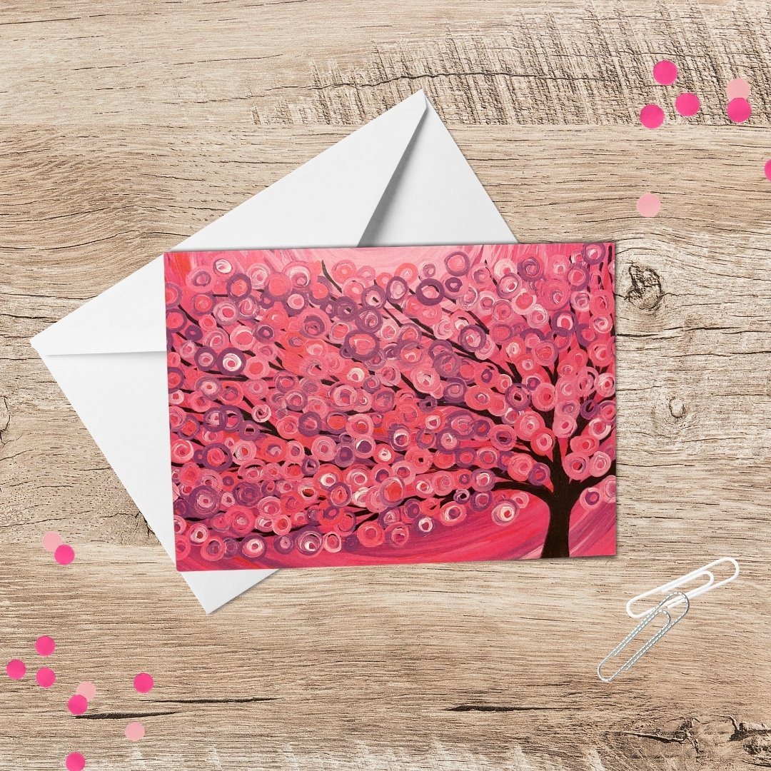 Raspberry Tree Greeting Card - Louise Mead