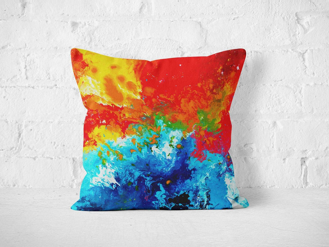 Blue & Orange Pillow - Louise Mead