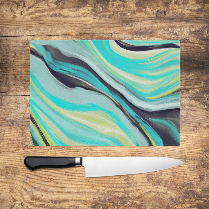 Rhythms Glass Chopping Board - Louise Mead