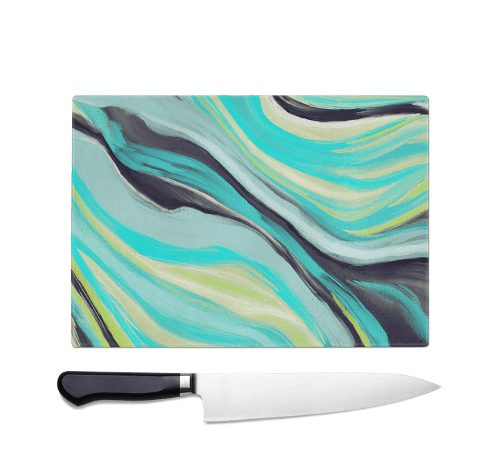 Rhythms Glass Chopping Board - Louise Mead