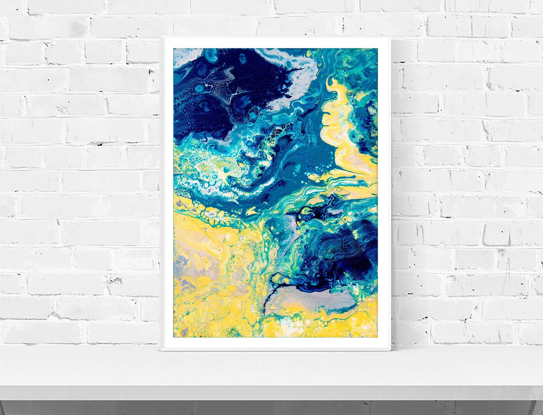 'Rocks & Waves' Wall Art Print - Louise Mead