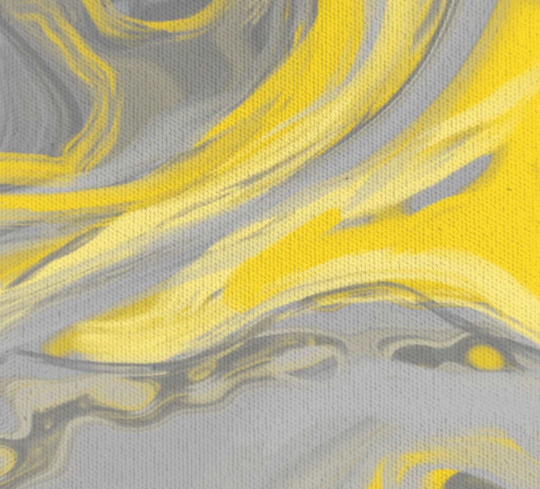 'Zest' Yellow & Grey Wall Art Print
