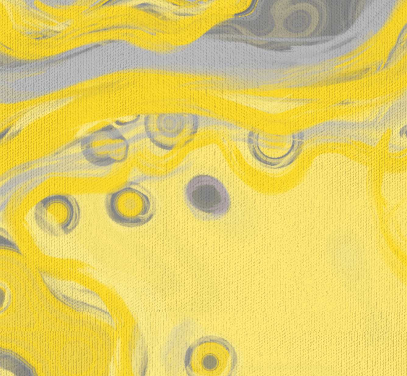 'Zest' Yellow & Grey Wall Art Print