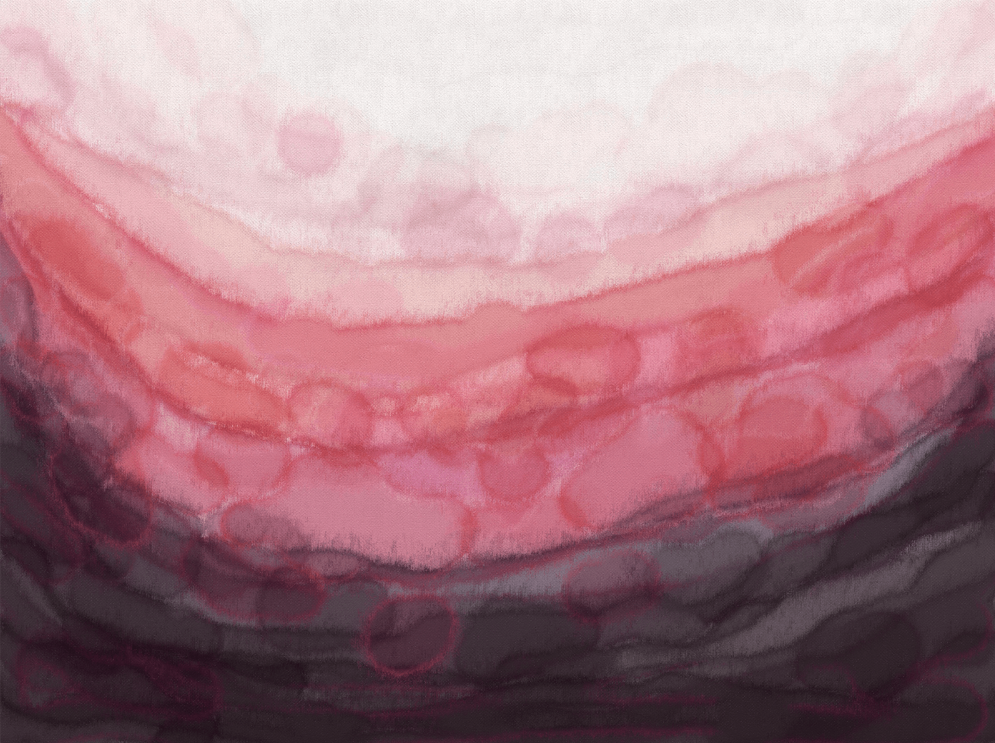 Serenity Pink Monochrome Ombre Watercolour Abstract Fluid Art Painting by Louise Mead - Dramatic, Soothing, Unique, Statement Art