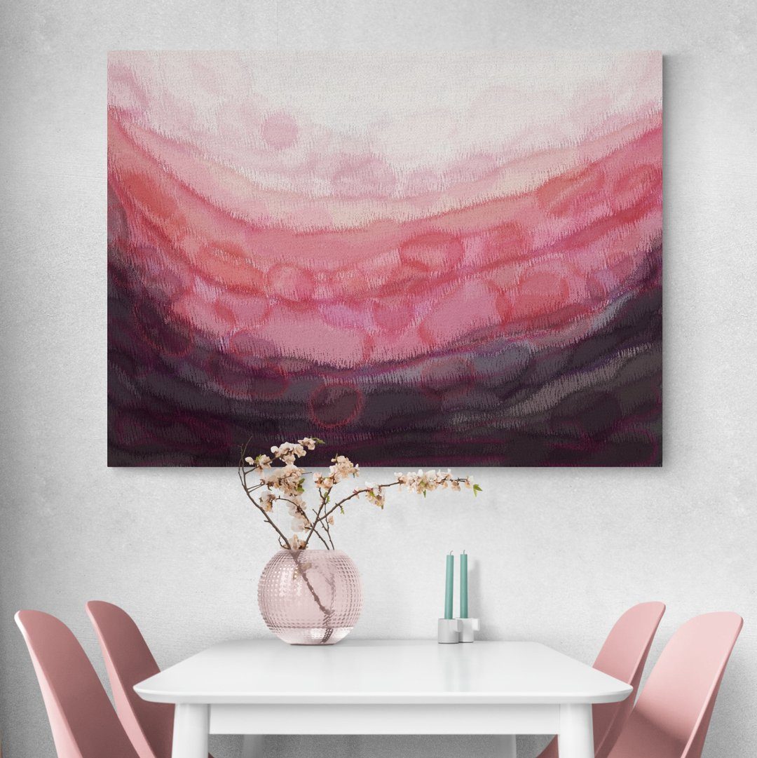 Pink 'Serenity' Canvas Print - Louise Mead