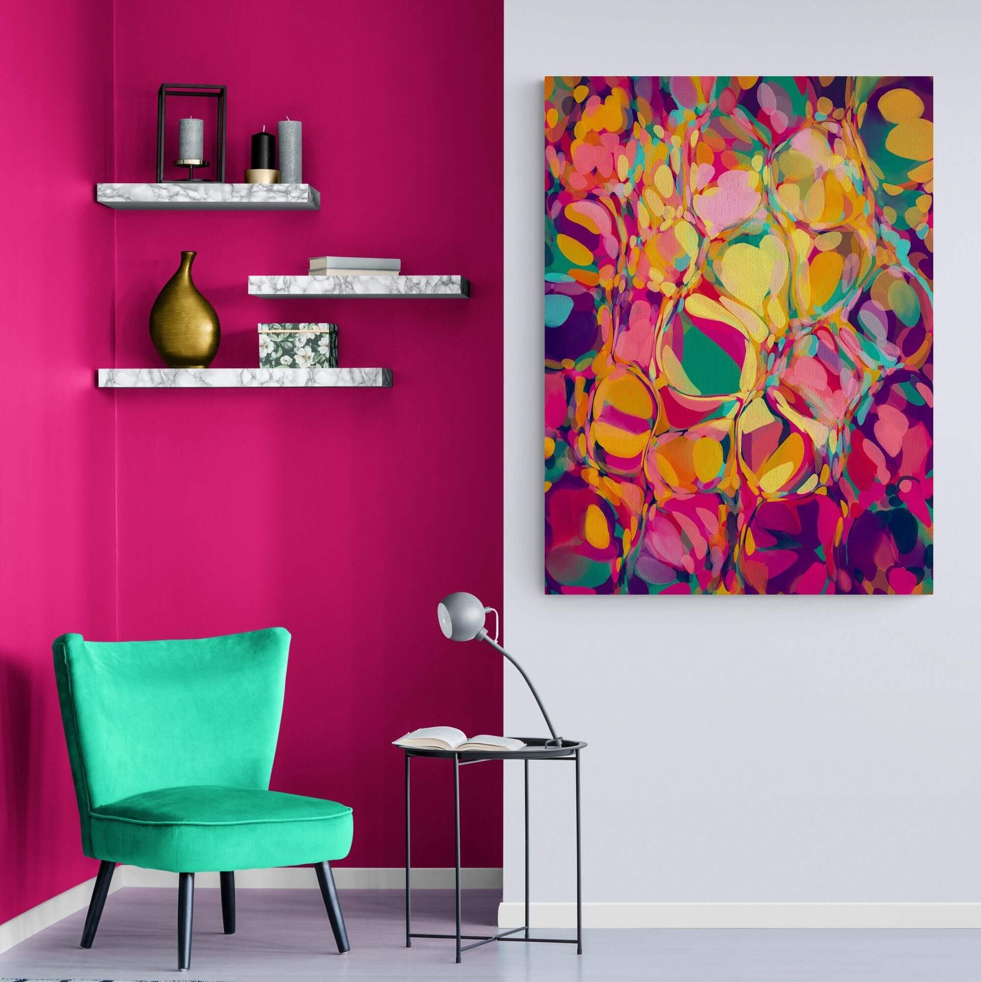 'Joy' Colourful Abstract Canvas Print | Canvas Print | Louise Mead
