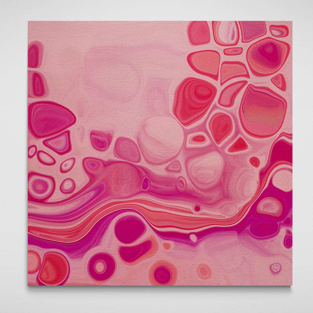 Cotton Candy Square Pink Canvas Print