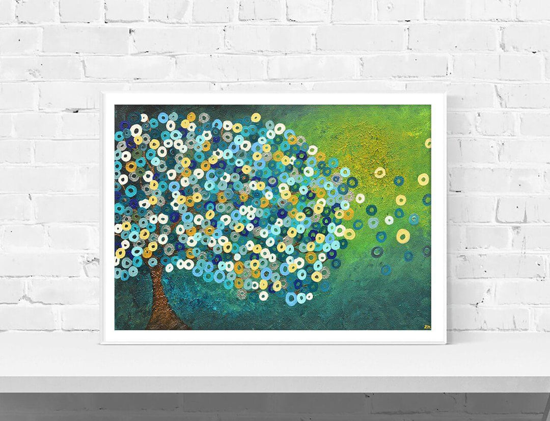 'Still Night' Abstract Tree Wall Art Print - Louise Mead